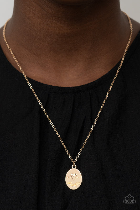 Paparazzi Necklace ~ They Call Me Mama - Gold