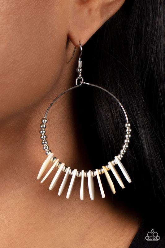 Paparazzi Earring ~ Caribbean Cocktail - White