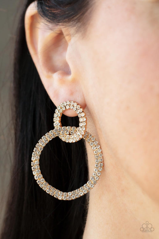 Paparazzi INTENSELY ICY gold POST earrings