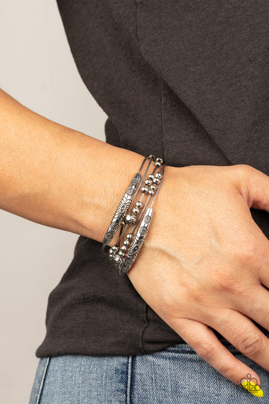 Paparazzi Bracelet ~ Wanderlust Wanderess - Silver